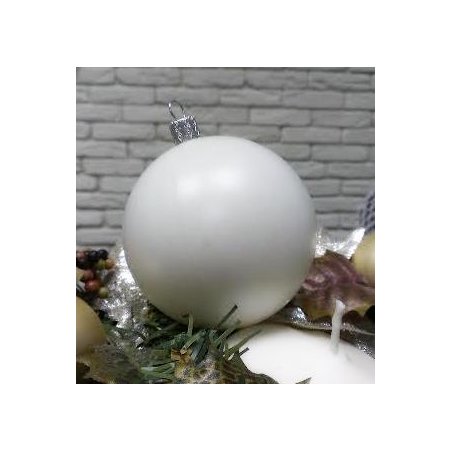 Пластиковая заготовка шар белый, 8 см