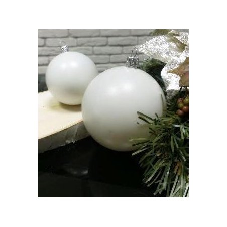 Пластиковая заготовка шар белый, 8 см