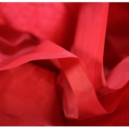 Бумага тишью, цвет - красный, 50х65 см, 10 листов
