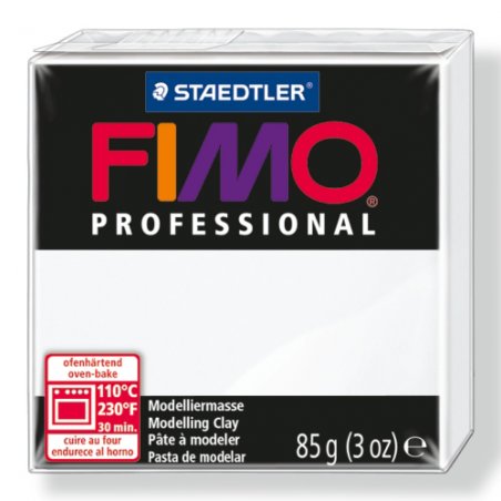 Полімерна глина Fimo Professional, 85 гр. №0, біла