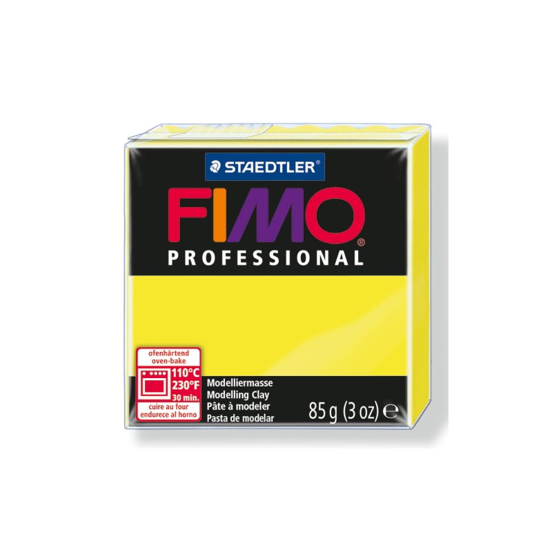 Полимерная глина Fimo Professional, 85 гр. №1, желтый