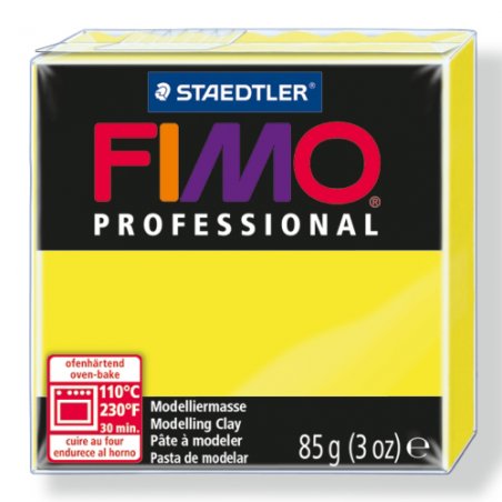 Полімерна глина Fimo Professional, 85 гр. №1, жовтий