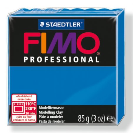 Полімерна глина Fimo Professional, 85 гр. №300, чисто-синій