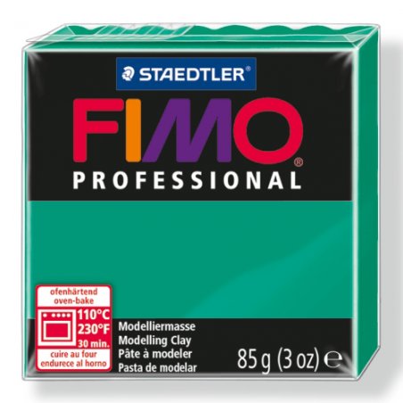 Полімерна глина Fimo Professional, 85 гр. №500, чисто-зелений