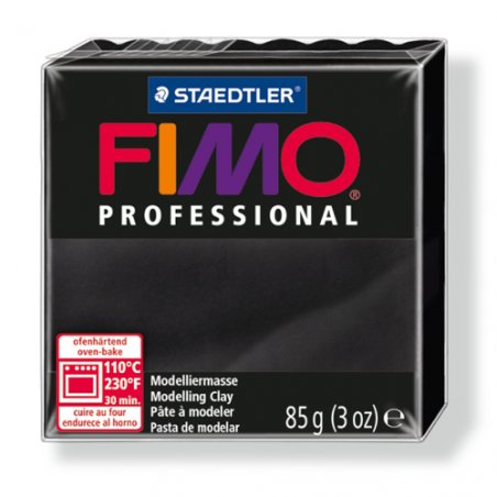 Полімерна глина Fimo Professional, 85 гр. №9, чорна