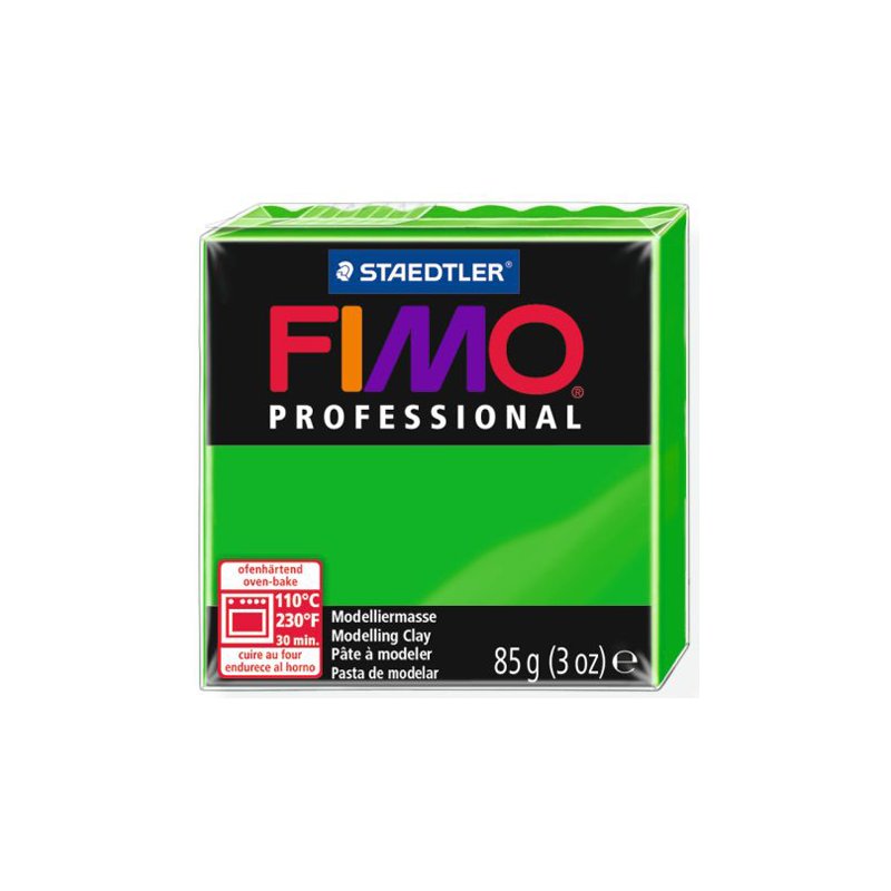 Полімерна глина Fimo Professional, 85 гр. №5, яскраво-зелений