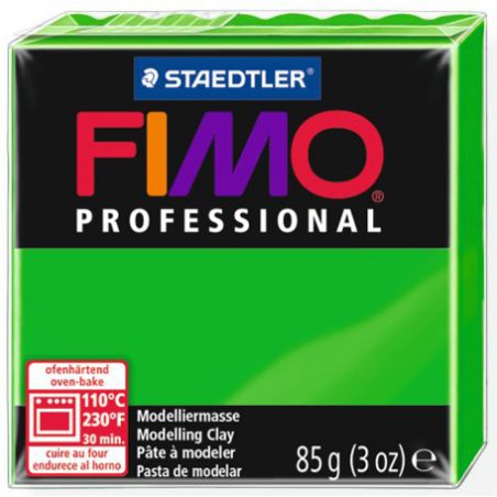 Полімерна глина Fimo Professional, 85 гр. №5, яскраво-зелений