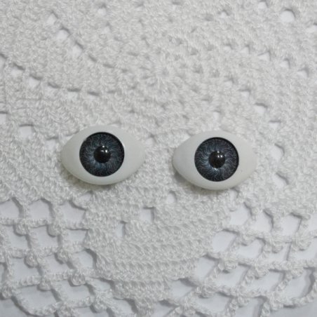 Глаза для кукол, цвет - серый, 8х12 мм