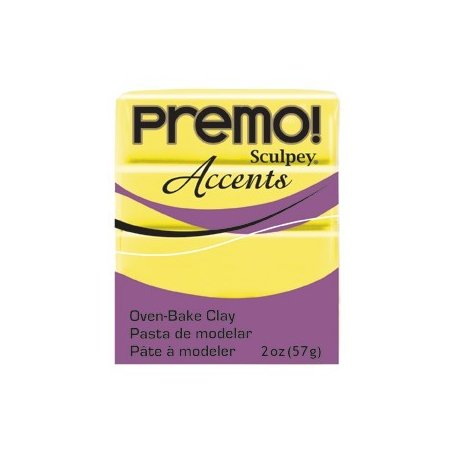 5046 Полимерная глина Premo Accents желтый полупрозрачный,