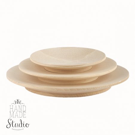 Тарелка деревянная, Ø10,5-11,3 см
