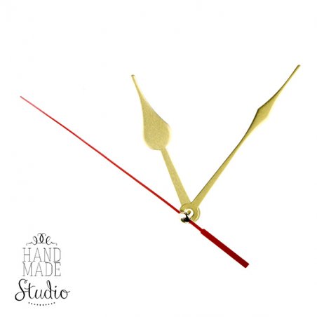 Cтрелки для часов L/G236, цвет - золотой (ч-6,8 см, м-8,5 см, с-8 см)
