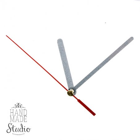 Cтрелки для часов L/D514, цвет - серебро (ч-5,5 см, м-8,2, с-9,5 см)
