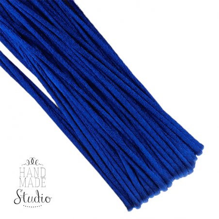 Шнур шовковий, колір темний синій, 2 мм, 5 м
