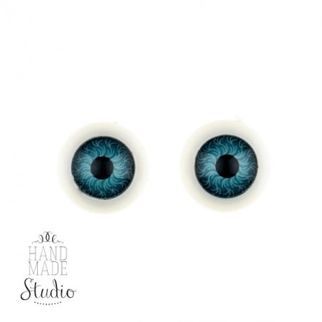 Очі для ляльок, колір блакитний, Ø12 мм