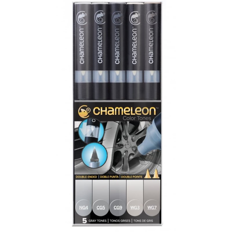 Набор 5 маркеров Chameleon 5-Pen Gray Tones Set  СТ0509