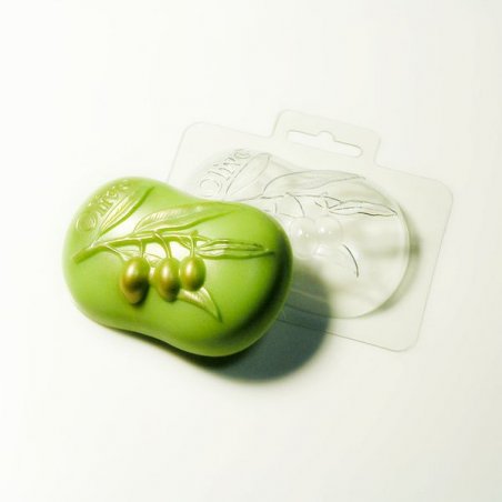 Пластиковая форма для мыла "Олива", 9х5,5 см