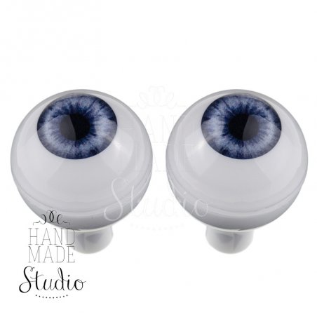 Акриловые глаза для кукол, цвет - голубые, 14 мм. Арт. G14LD-01