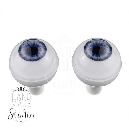 Акриловые глаза для кукол, цвет - голубые, 16 мм. Арт. G16LD-01