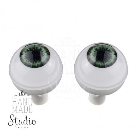 Акриловые глаза для кукол, цвет - зеленые, 16 мм. Арт. G16LD-03