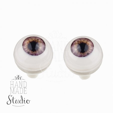 Акрилові очі для ляльок, колір - перлинно-фіолетовий, 10 мм. Арт. G10MC-07