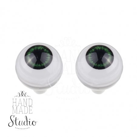 Акриловые глаза для кукол, цвет - серо-зеленые, 10 мм. Арт. G10LD-06
