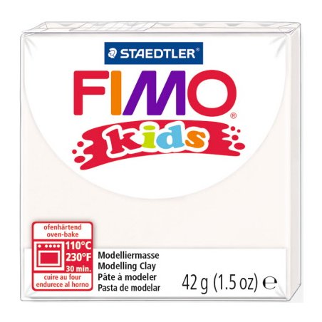 Полімерна глина Fimo kids, №0 білий, 42 г