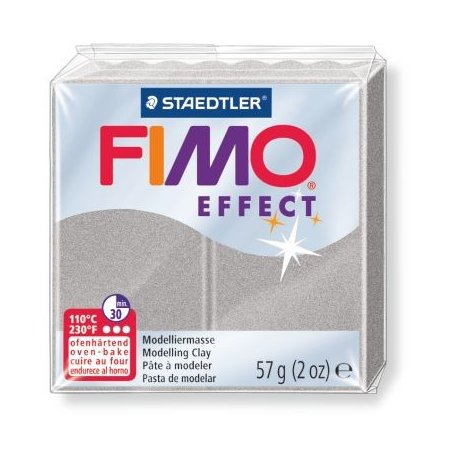 Полімерна глина Fimo Effect, №817 срібна перламутрова, 57 г