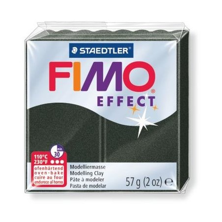 Полімерна глина Fimo Effect, №907, чорний перламутровий, 57 г