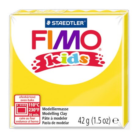Полимерная глина Fimo kids №1, желтый, 42 г