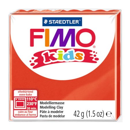 Полімерна глина Fimo kids №2, червона, 42 г