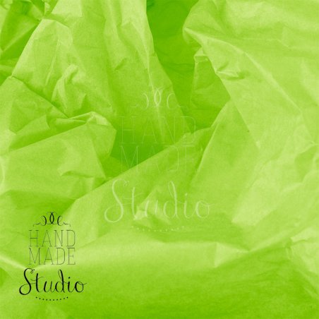 Бумага тишью, цвет - яблочно-зеленый, 50х65 см, 10 листов