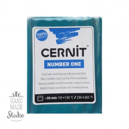 Полімерна глина CERNIT NUMBER ONE, №230 - синьо-зелений, 56 г