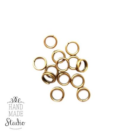 Соединительные кольца двойные, цвет  бронза 0,5 см, 2г