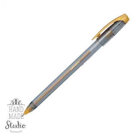 Ручка гелева Trigel, колір золото 1 мм