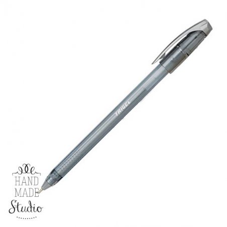 Ручка гелева Trigel, колір срібло 1 мм.