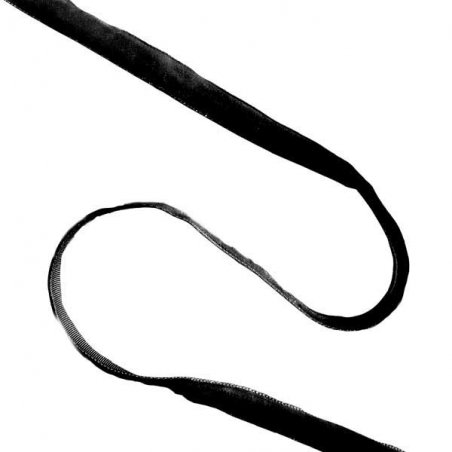 Оксамитова стрічка 1 см, колір чорний, 1 м
