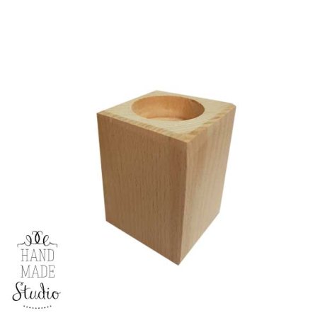 Підсвічник дерев'яний маленький, 6,5 см (без свічки)
