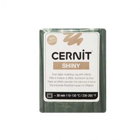 Полімерна глина Cernit SHINY, №630 - сіро-зелений, 56 г