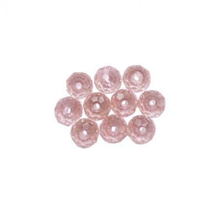 Бусины чешский хрусталь 6 мм, цвет светло-розовый с переливом №105, 10 шт