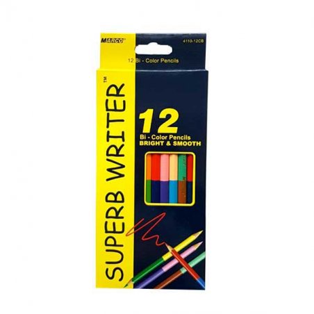 Набор двусторонних цветных карандашей MARCO 4110-12CB, 12 штук 24 цвета