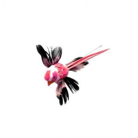 Декоративна пташка на дроті (5 см), колір бордовий