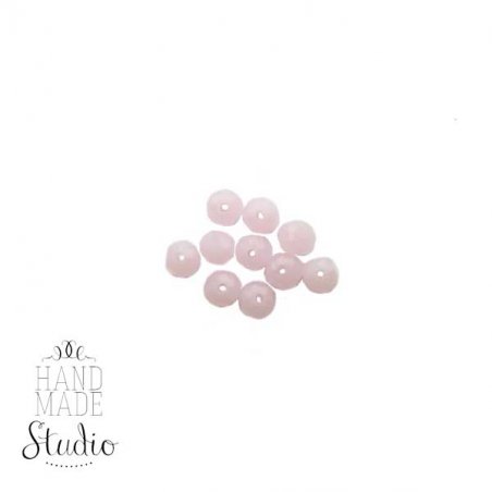 Бусины чешский хрусталь 8 мм, цвет розовый кварц №146, 10 шт