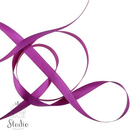Атласна стрічка, колір фіолетовий, 12 мм (21м.)