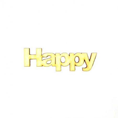 Малое слово "Happy", 7,7х2 см