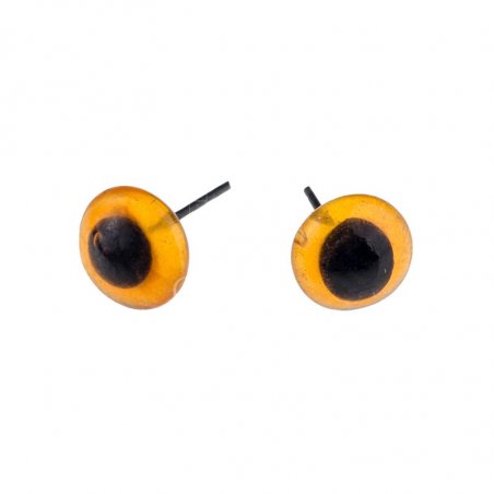 Глазки для игрушек стеклянные 6 мм, цвет - янтарный