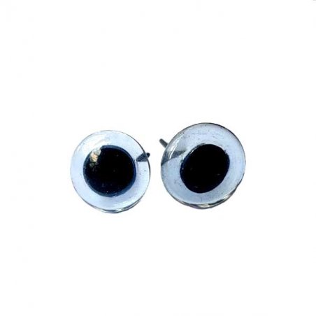 Глазки для игрушек стеклянные 13 мм, цвет - голубой