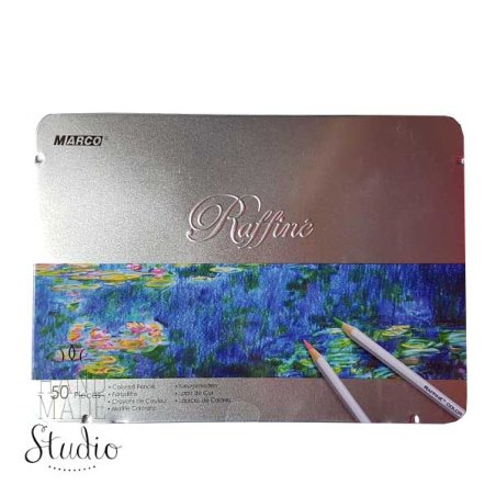Набір кольорових олівців Marco "Raffine" в металевому пеналі 7100 / 50TN, 50 штук