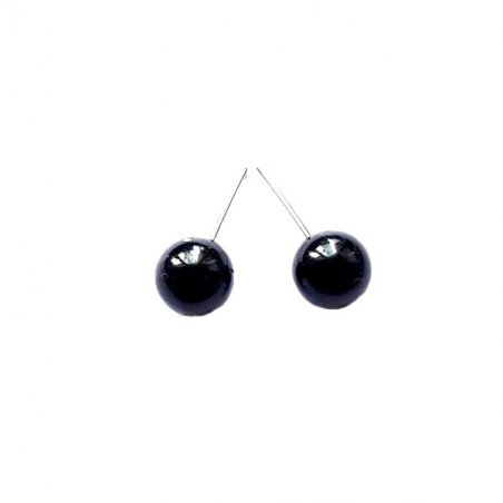 Стеклянные круглые глаза для игрушек d 4 мм, цвет черный