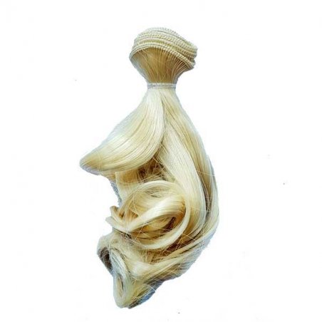 Штучне волосся "Локони" (для ляльок) на трессах 20 см №5/41, колір пшеничний