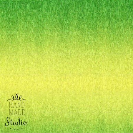 Креп-папір (гофро-папір) Cartotecnica Rossi, 180г / м², 50смх2,5м, з переходом №600 / 5 Жовто-зелений